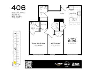 406 Floor Plan at 829 Garfield, Jersey City, NJ 07305