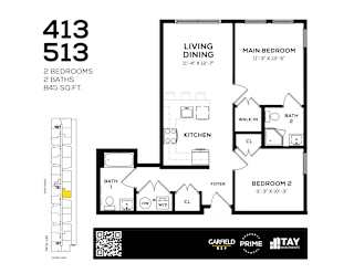 413 Floor Plan at 829 Garfield, Jersey City New Jersey
