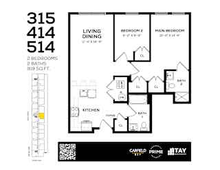 414 Floor Plan at 829 Garfield, Jersey City