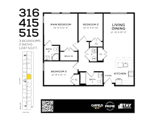415 Floor Plan at 829 Garfield, Jersey City, 07305