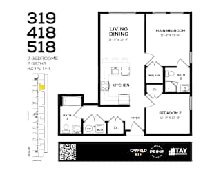 418 Floor Plan at 829 Garfield, New Jersey