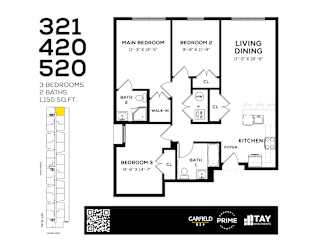 420 Floor Plan at 829 Garfield, Jersey City, 07305