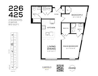 425 Floor Plan at 829 Garfield, Jersey City, 07305