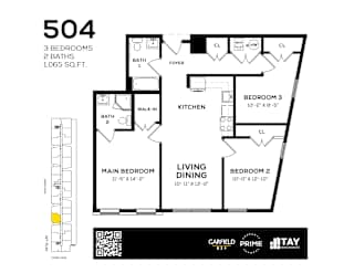 504 Floor Plan at 829 Garfield, Jersey City, NJ