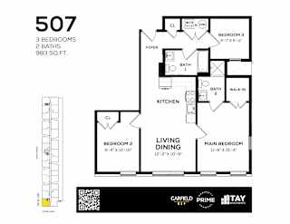 507 Floor Plan at 829 Garfield, Jersey City New Jersey