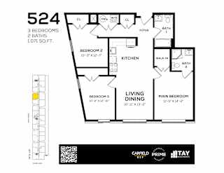 524 Floor Plan at 829 Garfield, Jersey City, NJ