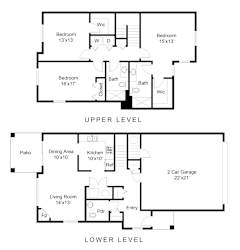 Floor Plan 3 Bed - 2.5 Bath B