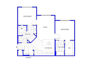 Madison Oaks West 2 Bedroom unit floor plan