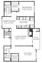 Rose Bud Floor Plan at Canyon Creek, Austin, TX, 78759