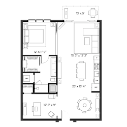 Urban Lofts 1095 Floor Plan at SLX Atlanta, Georgia, 30341