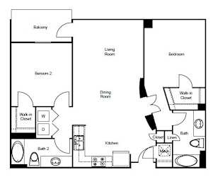 2 bed 2 bath Chrysler Floor Plan at Paramount on Lake Eola, Florida, 32801