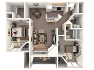 Emerald Deluxe 2 Floor Plan  at Stonelake at the Arboretum, Austin