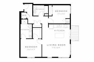 2 bed 2 bath M Floorplan at Maven on Broadway Apartments, Rochester, Minnesota