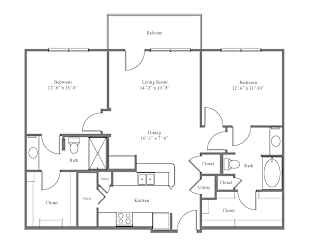 Piedmont Deluxe Floor Plan with 2 Bed Two Bath at Emblem Alpharetta Apartments, Alpharetta, GA