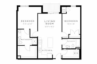 2 bed 2 bath N Floorplan at Maven on Broadway Apartments, Minnesota