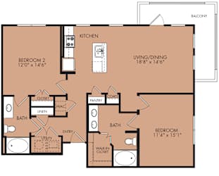 Silos Floor Plan  at The Legend, Waco