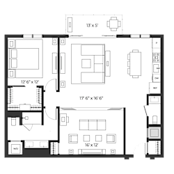 Urban Lofts 1225 Floor Plan at SLX Atlanta, Georgia, 30341