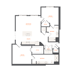 a floor plan of a house at The Maven, Suwanee, GA