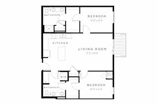 2 bed 2 bath Z Floorplan at Maven on Broadway Apartments, Rochester