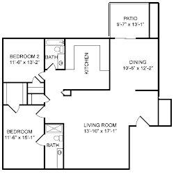 The Wilbur Floor Planat Randolph Park, Charlotte, NC 28211