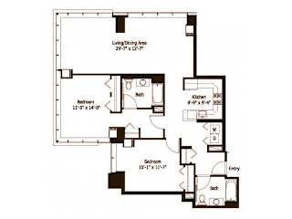 2 bed 2 bath A Trumbull Floor Plan at Hartford 21, Hartford, CT