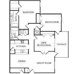 Cypress Floor Plan at Lakes at Suntree, Melbourne, FL, 32940