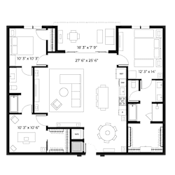 Lux 1495 Floor Plan at SLX Atlanta, Georgia, 30341