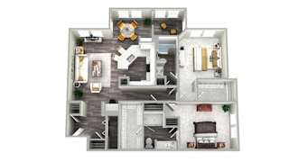 Edgewater Deluxe Floor Plan at Emblem Alpharetta Apartments, Georgia, 30009