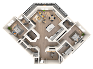 B12S Floor Plan at The District at Rosemary, Sarasota, FL, 34236