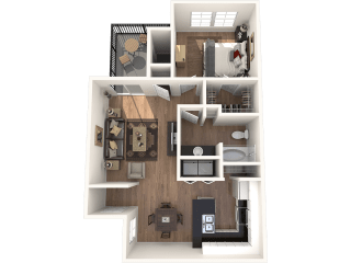 The Perry Deluxe Floor Plan  at Northland at the Arboretum, Austin, Texas