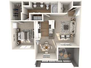 Floor Plan 1X1 B Classic