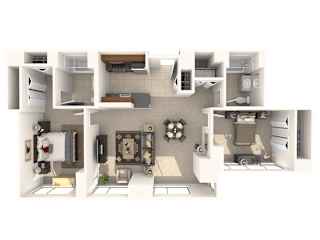 2 bed 2 bath A Reservoir Floor Plan at Hartford 21, Hartford, CT, 06103