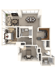 2 bed 2 bath Salute Floor Plan at Hartford 21, Hartford, 06103