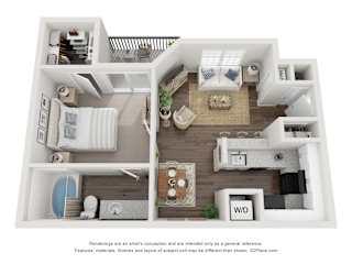one bedroom floor plan in Lithia Springs, GA