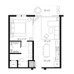 Urban Lofts 720 Floor Plan at SLX Atlanta, Chamblee, Georgia