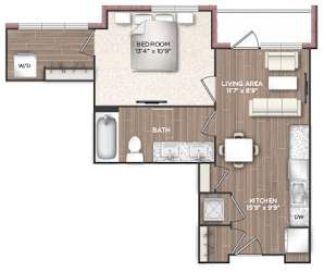 1H Floor Plan at 511 Meeting, Charleston, SC