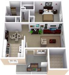 Brazos Classic Floor Plan at Acacia Gardens, Albuquerque, NM, 87111