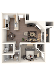 Opal Deluxe 2 Floor Plan at Stonelake at the Arboretum, Austin, Texas