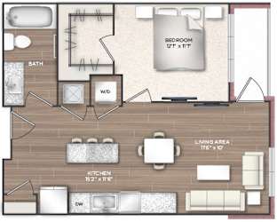 1C Floor Plan at 511 Meeting, South Carolina