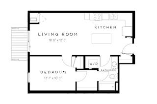 2 bed 2 bath S Floorplan at Maven on Broadway Apartments, Rochester, 55904