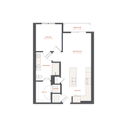 bedroom floor plan | apartments for rent in brookhaven ga | the mille brook at The Maven, Georgia
