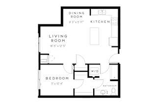 2 bed 2 bath V Floorplan at Maven on Broadway Apartments, Minnesota