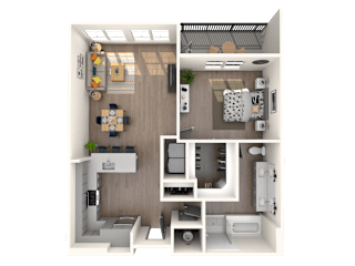 A7 Floor Plan at The District at Rosemary, Sarasota, Florida