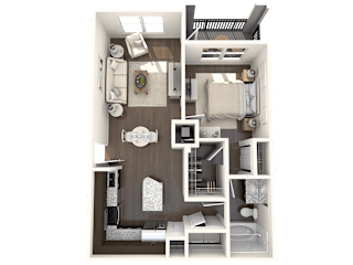Hibiscus Floor Plan at Barcelona Jupiter, Jupiter, 33458