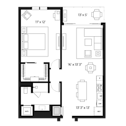 Lux 940 Floor Plan  at SLX Atlanta, Chamblee