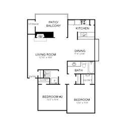 Rose Floor Plan at High Oaks, Texas