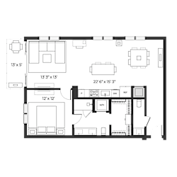 Lux 1045 Floor Plan at SLX Atlanta, Georgia, 30341