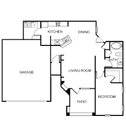 Abbey w/garage Floor Plan  at Ballantrae Apartments, Sanford, 32771