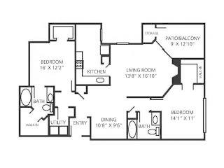 Ruby Deluxe Floor Plan at Stonelake at the Arboretum, Austin