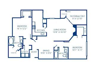 Ruby Floor Plan at Stonelake at the Arboretum, Austin, TX